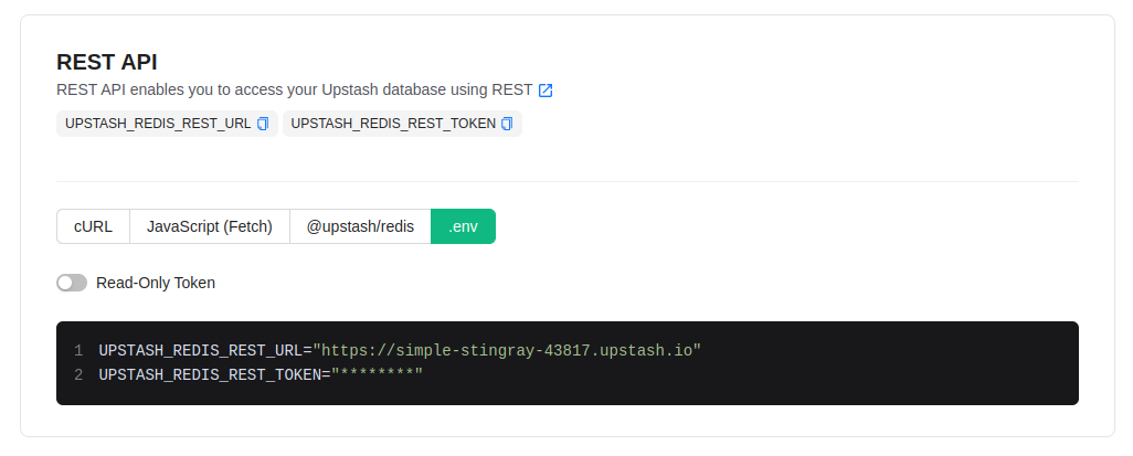 Upstash Console